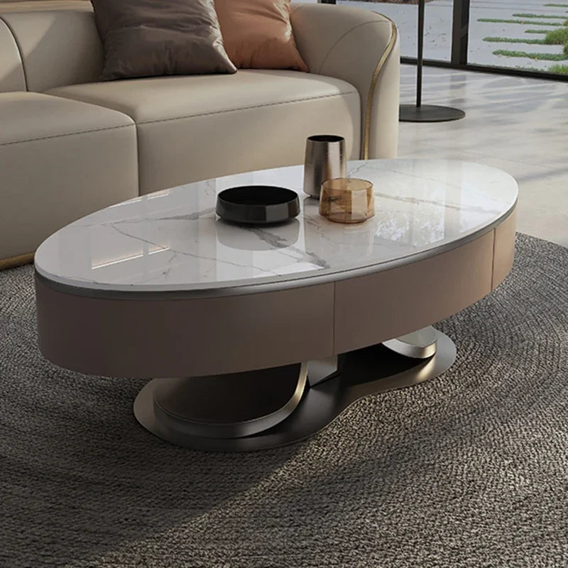 Premium Oval Book Coffee Tables Base Nordic Modern Hall Coffee Table Dining Dressing Sedentary Kaffee Tische Home Furniture