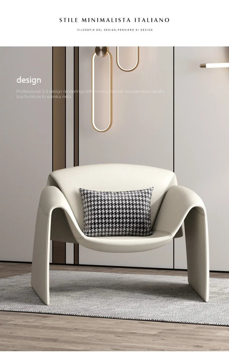 Modern Light Luxury Italian Minimalist Designer New Crab Chair Designed by a Maestro Sofa Recliner Hotel Reception Chair