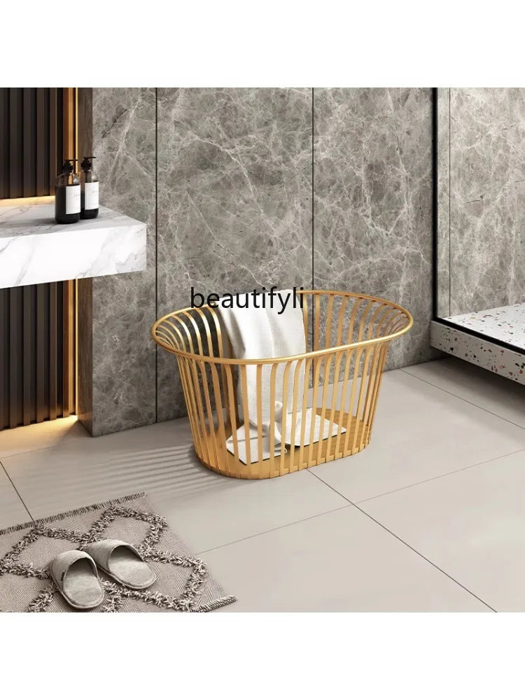 Modern Minimalist Storage Dirty Clothes Basket Nordic Style Storage Basket Collect Clothes Light Luxury Laundry Basket