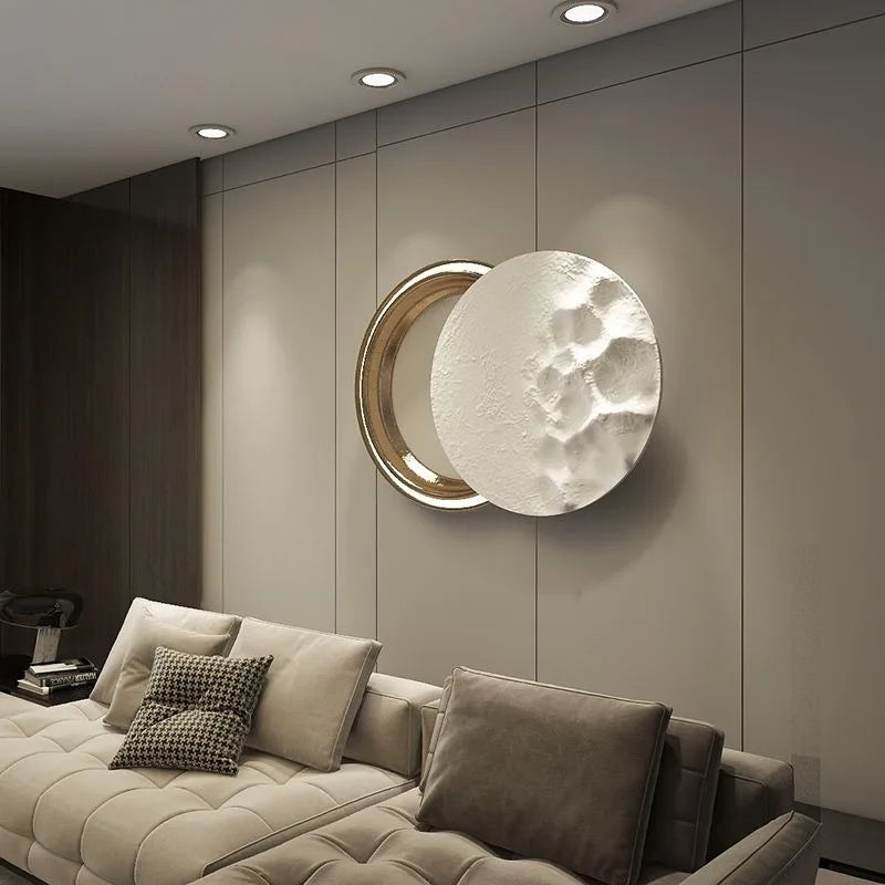 Creative art three-dimensional relief decoration of modern light luxury decorative painting living room background wall