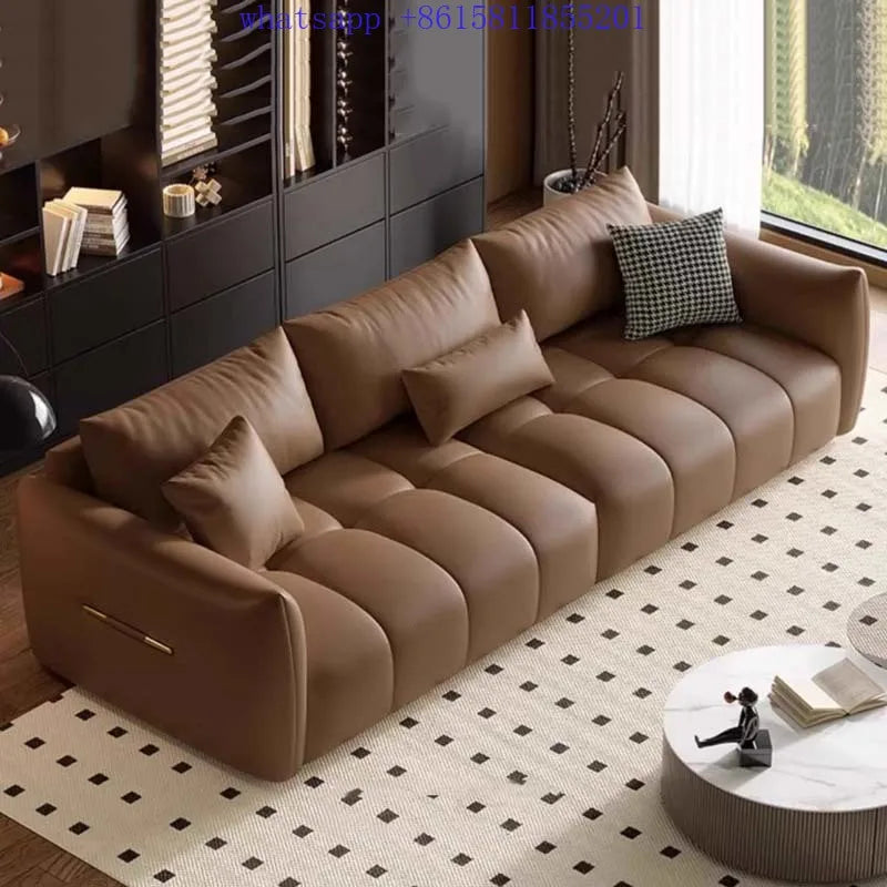 Italian style luxury leather sofa elegant comfortable modern salon room decor  articulos para el hogar  ادوات جنسيه للازواج