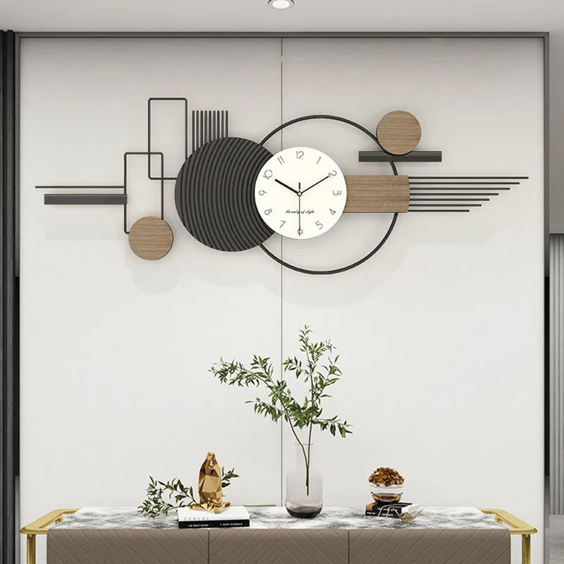 Quiet Big Size Wall Clock Modern Wood Minimalist Bedroom Acrylic Wall Clock Living Room Battery Orologio Da Parete Home Decor