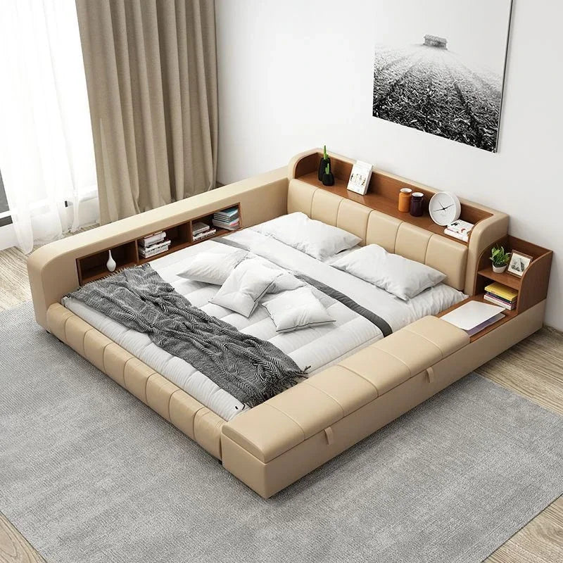 Parent child bed, second  family,  leather , master