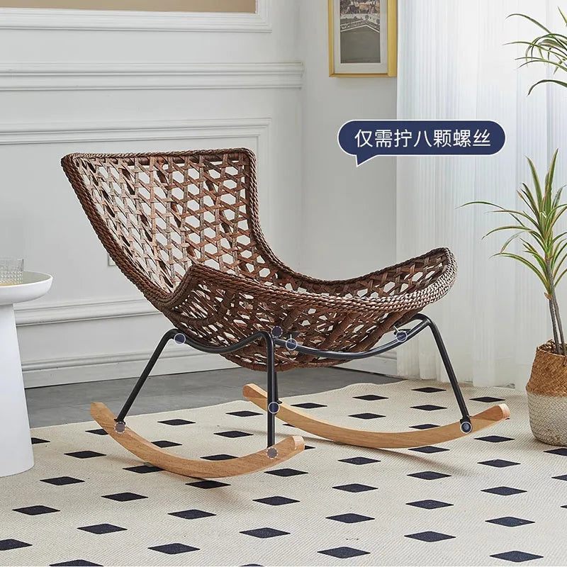 Luxury Rocking Living Room Chairs Sofa Designer Reading Girl Chairs Recliner Throne Modern Ergonomic Sillones Home Furniture