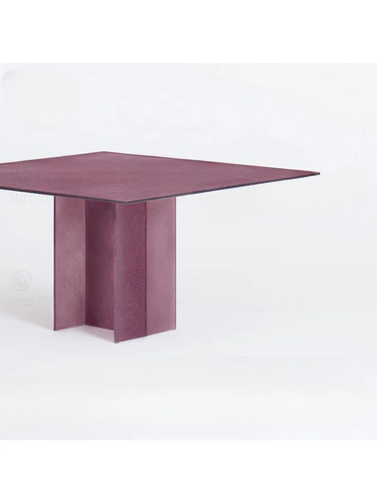 Modern Minimalist Acrylic Scrub Purple Dining Table Square Small Apartment Home Negotiation Eight-Immortal Table home decor