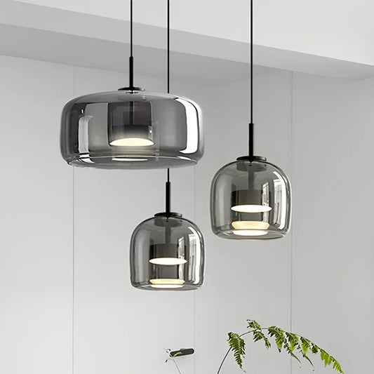 WELTIG Modern Glass LED Pendant Light – Nordic Chandelier for Dining & Bedroom