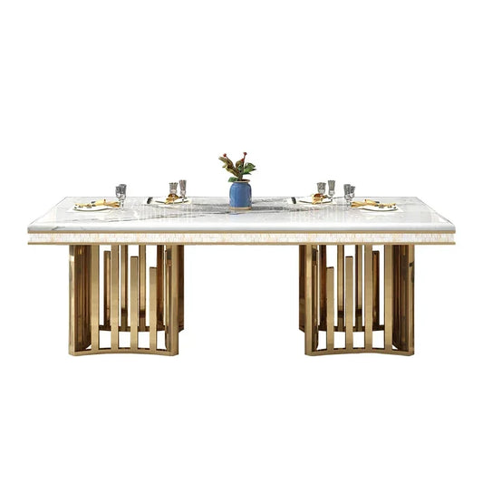 Luxury Modern Dining Table Chair Marble Desk Mobile Kitchen Tables Console Dining Table Mobile Table A Manger Home Furnitures