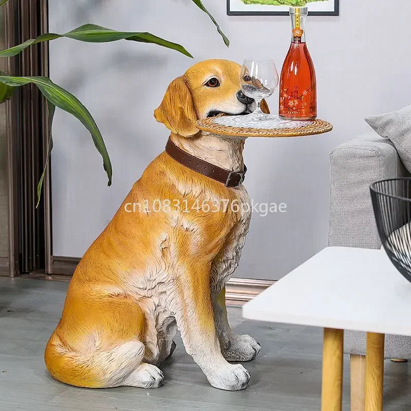 Modern Large Dog Animal Creative Floor Ornament Living Room Ideal for Placement on The TV Cabinet As A Household Decoration