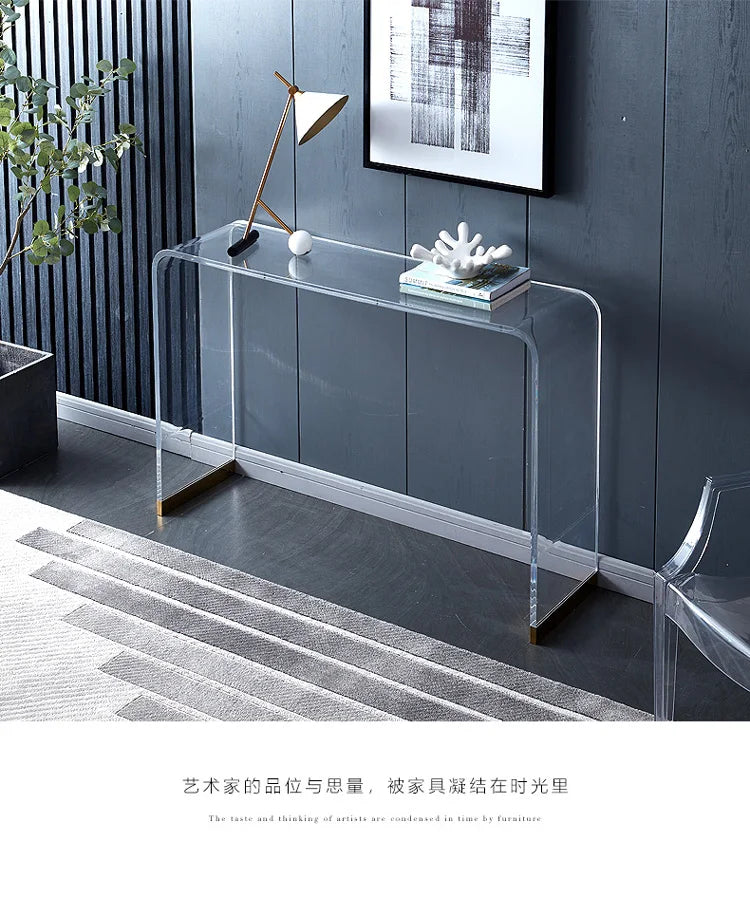 Acrylic Hallway Modern Minimalist View Console Wall Narrow Decoration Entrance Cabinet