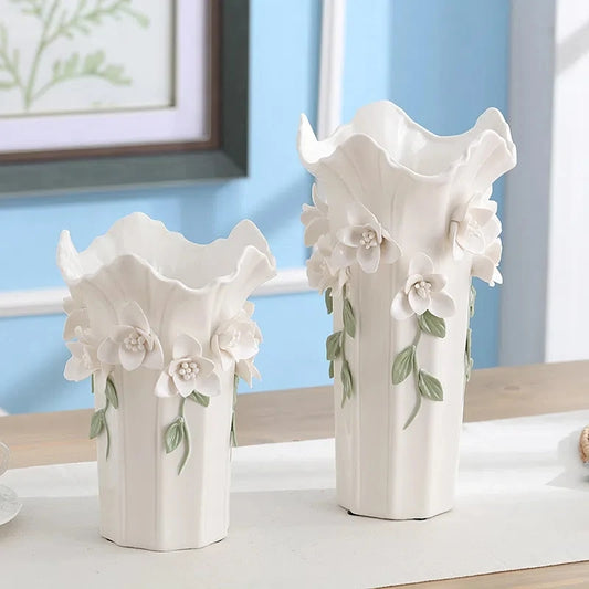 3D Ceramic Vase Home Decor Creative Design Porcelain Decorative Flower Vase For Wedding Decoration