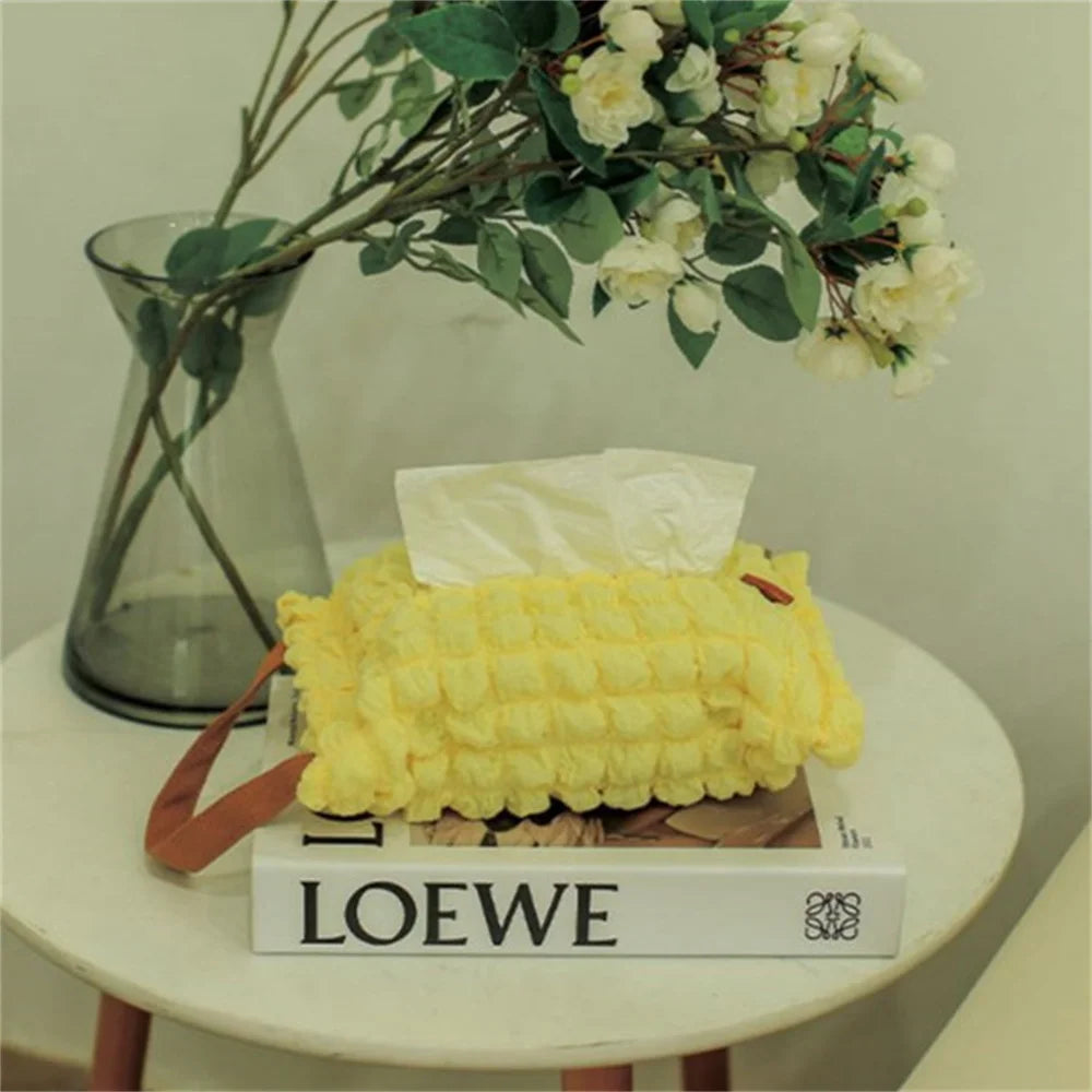 Luxury Pineapple Pattern Tissue Box Hanging Foldable Napkin Holder Rectangle Nordic Home Kitchen Paper Holder Storage Box Decor