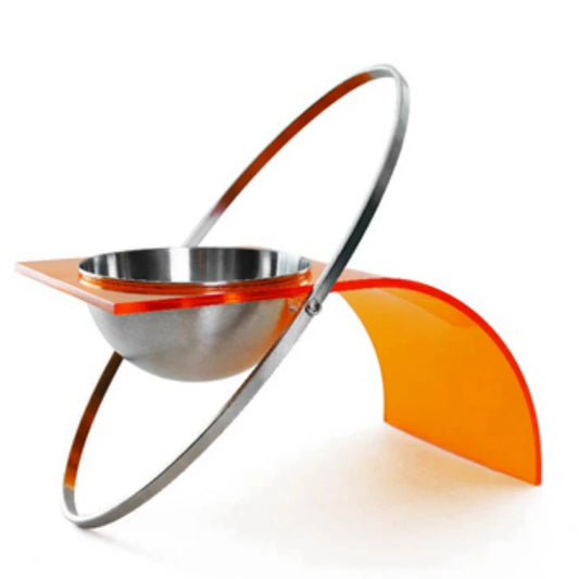 Orbital planetary bowl stainless steel pet bowl cat bowl dog bowl neck guard drinking bowl modern minimalist