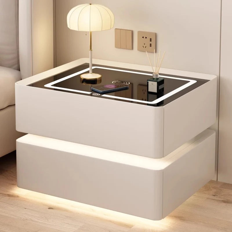 Luxury Storage Nightstand Unique Desk Filing Cabinets Japanese Space Saving Bedside Table Corner Mesa De Noche Home Furniture