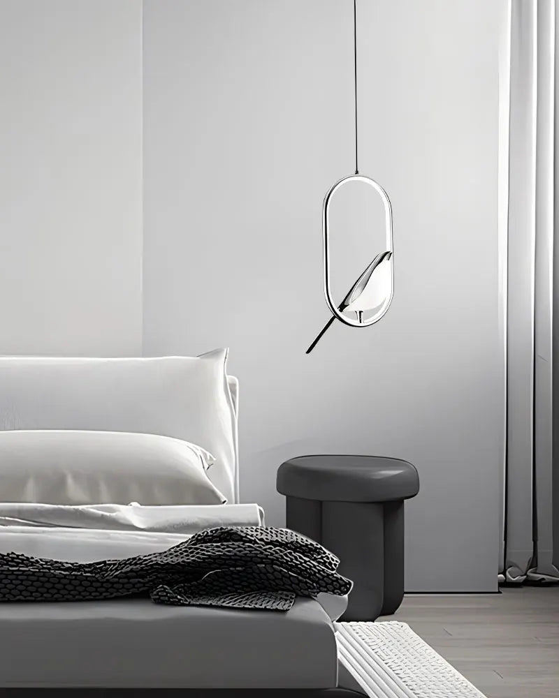 WELTIG Magpie Bird LED Pendant Lights – Luxury Postmodern Bedroom Chandelier