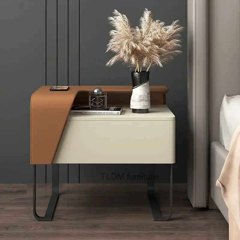 Dressers Bedside Table Modern Nordic Side Cabinet Luxury Low Nightstand Wood Mesitas De Noche Para El Dormitorio Home Furniture