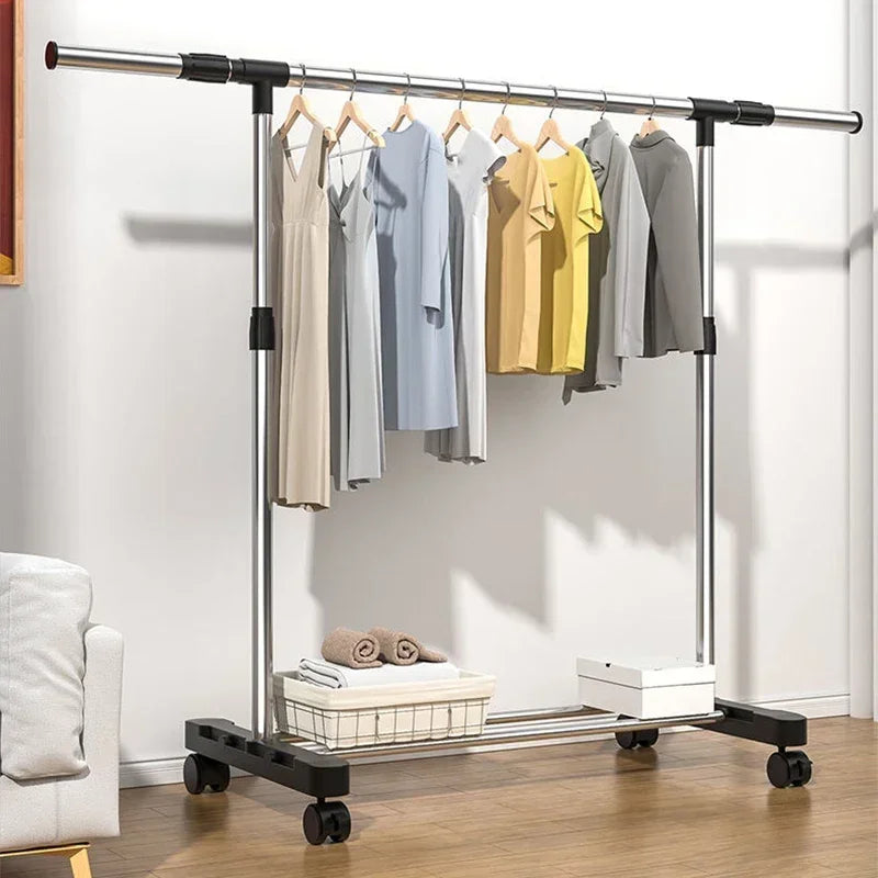 Space Saving Drying Coat Racks Hanger Stand Luxury Storage Organizer Clothes Rack Closet Shoe  Nordic Furniture