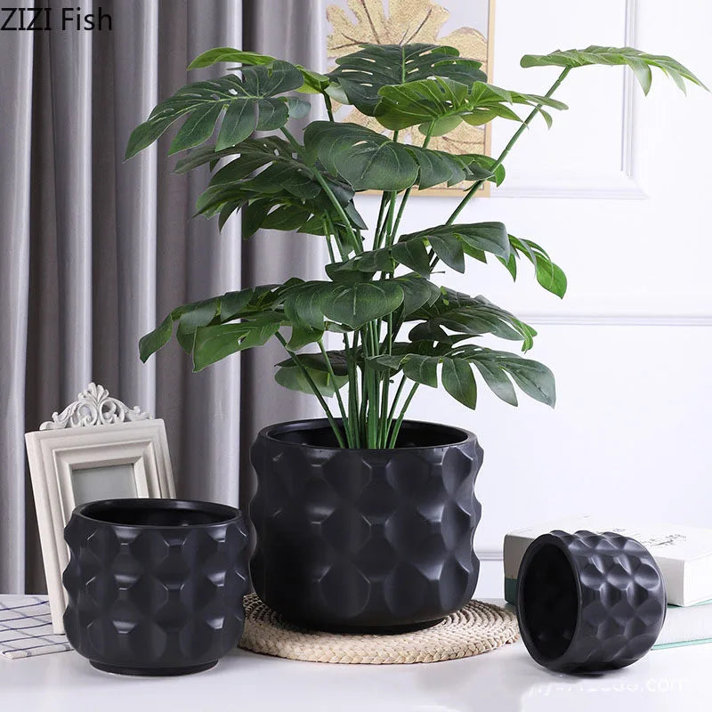 Modern Design Minimalist Ceramic Vase Flower Pot Potted Plants Decorative Flower Arrangement Desk Decoration Porcelain Vases