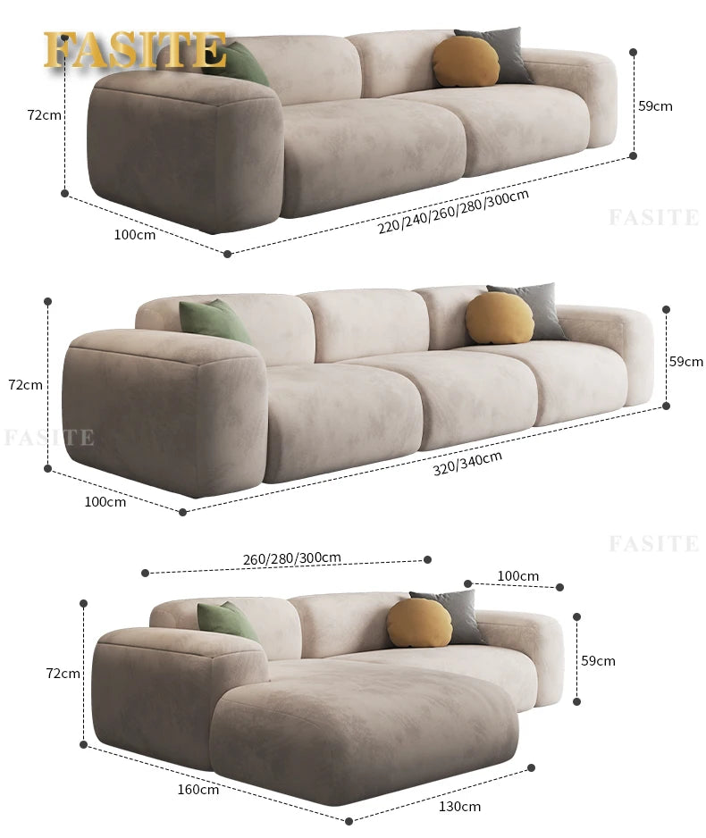 Italian Nordic Sofa Pillows Xxl 3 Seater Modular Straight Luxury Designer Large Living Room Sofas De Salon Home Furniture