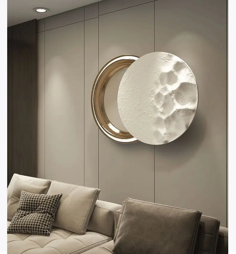 Creative art three-dimensional relief decoration of modern light luxury decorative painting living room background wall