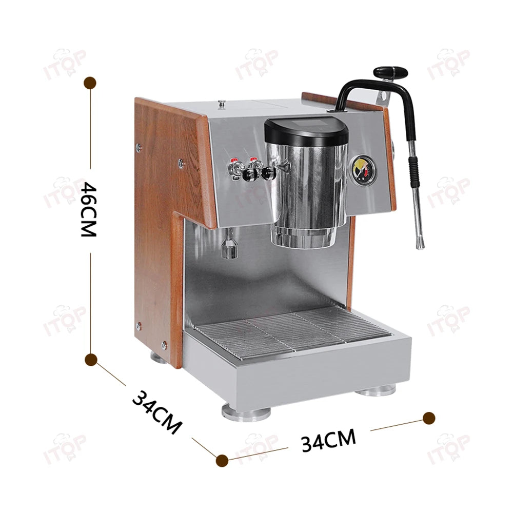 ITOP X20 Semi-automatic Espresso Machine Commercial Home OPV Valve Adjust the Pressure OLAB Pump Copper Boiler Coffee Maker 220V