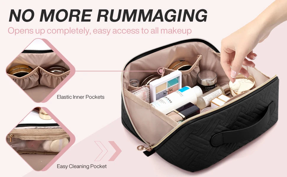 BAGSMART Makeup bag Travel Women's cosmetic bag Portable Makeup Case Waterproof Multifunctional Cosmetic pouch