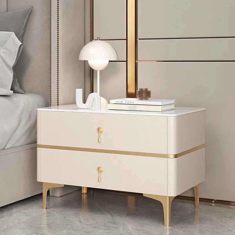 Minimalist White Night Table Bedroom Modern Storage Drawer Bedside Table Luxury Trendy Mesa De Cabeceira Para Quarto Furniture