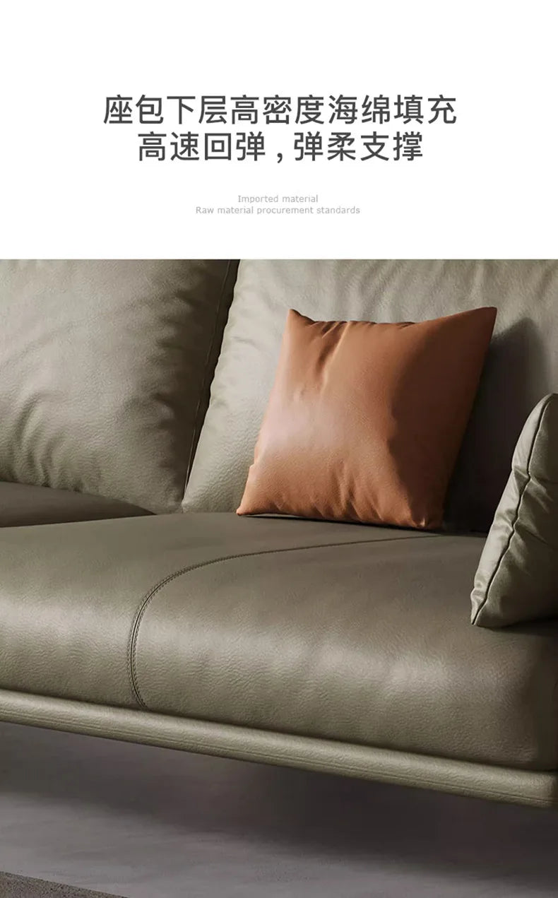 Nordic Style Sofa Leather Luxury Decorative Pillows Waterproof Room Pad Cushion Couch Elastic Divano Letto Lounge Furniture