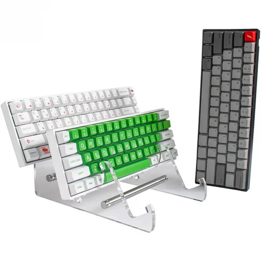 3-Tier Transparent Acrylic Keyboard Stand for Laptops & Mechanical Keyboards