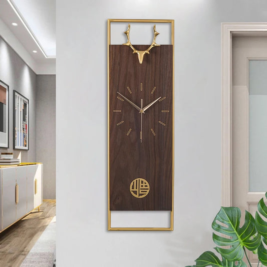 Chinese Pendulum Wall Clock Minimalist Mute Wooden Digital Wall Clock Modern Design Vintage Reloj De Pared Home Decor