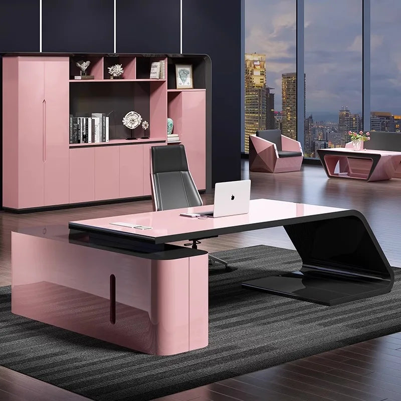 L Shaped Vanity Office Desk Study Girl High Quality Unusual Computer Desks Cute Executive Escritorio Oficina Modern Furniture