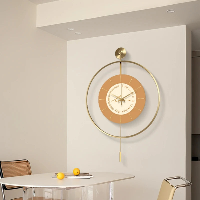 Nordic Minimalist Wall Clock Living Room Creative Luminous Clock Fashion Silent Clock Simple Restaurant Wall Clock Home Decor