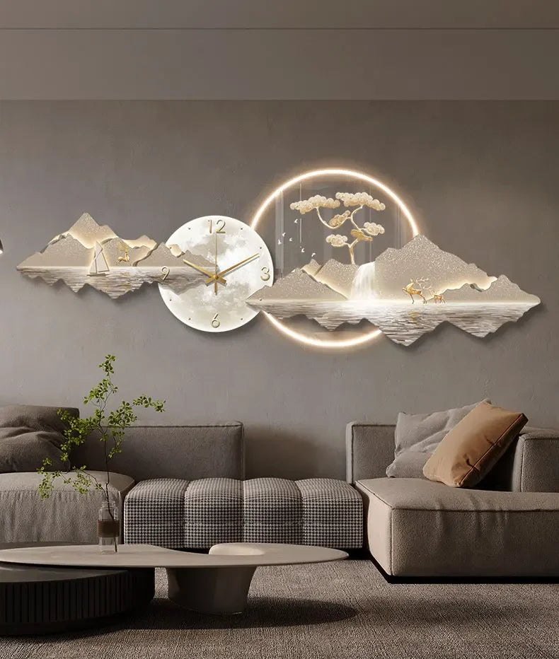 Digital Living Room Clock Wall Art Mural Led Luxury Mechanism Large Cute Wall Watch Interior Horloge Murale Ornaments Home Decor