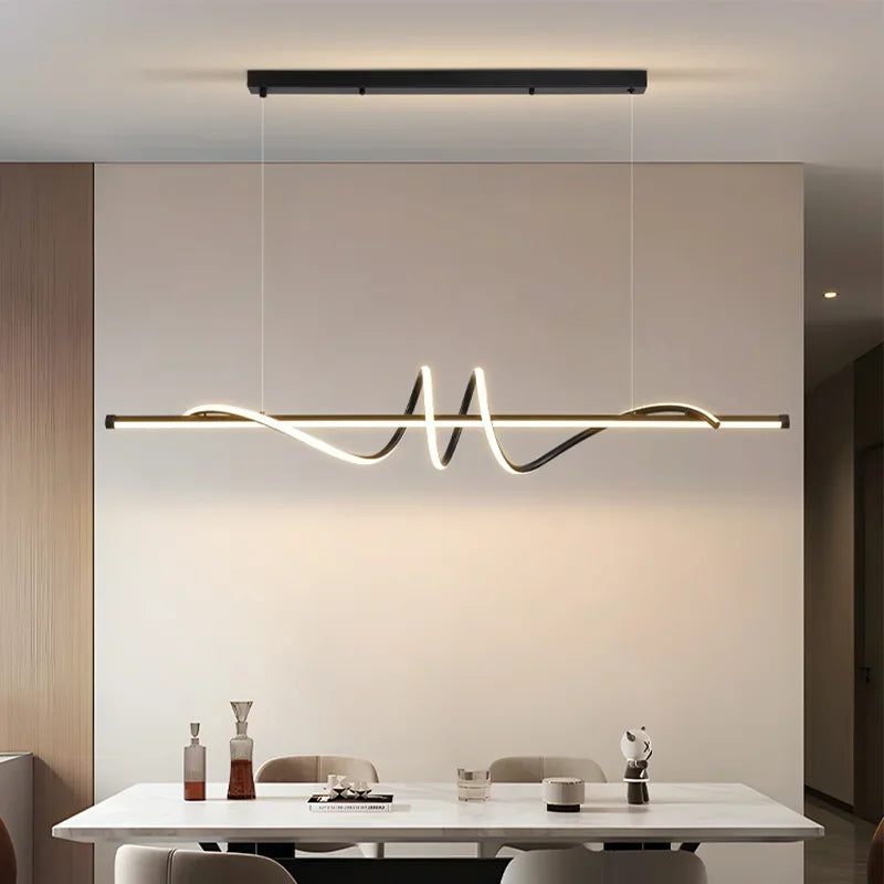 WELTIG Minimalist LED Pendant Light – Modern Chandelier for Dining & Living Rooms