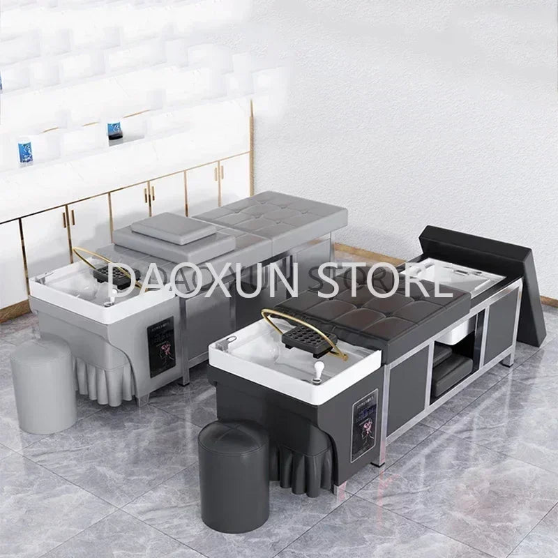 Foot Basin Hair Washing Bed Japanese Comfort Massage Head Spa Shampoo Chair Salon Luxury Behandelstoel Salon Equipment MQ50SC