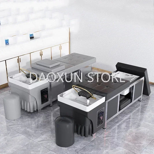 Foot Basin Hair Washing Bed Japanese Comfort Massage Head Spa Shampoo Chair Salon Luxury Behandelstoel Salon Equipment MQ50SC