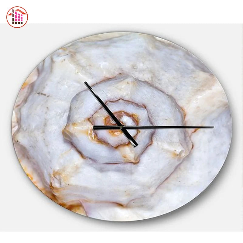 The Minimalistic Marble Look Clock With Numbers Wall Clock's Design Marble Operated Clock