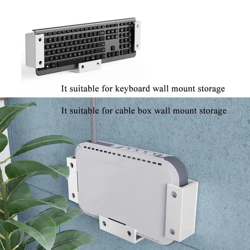 3pcs/set Laptop Rack Under Desk Holder Shelf Rack Storage Bracket Protective Tray Organizer Bracket With Screws For Cable Box