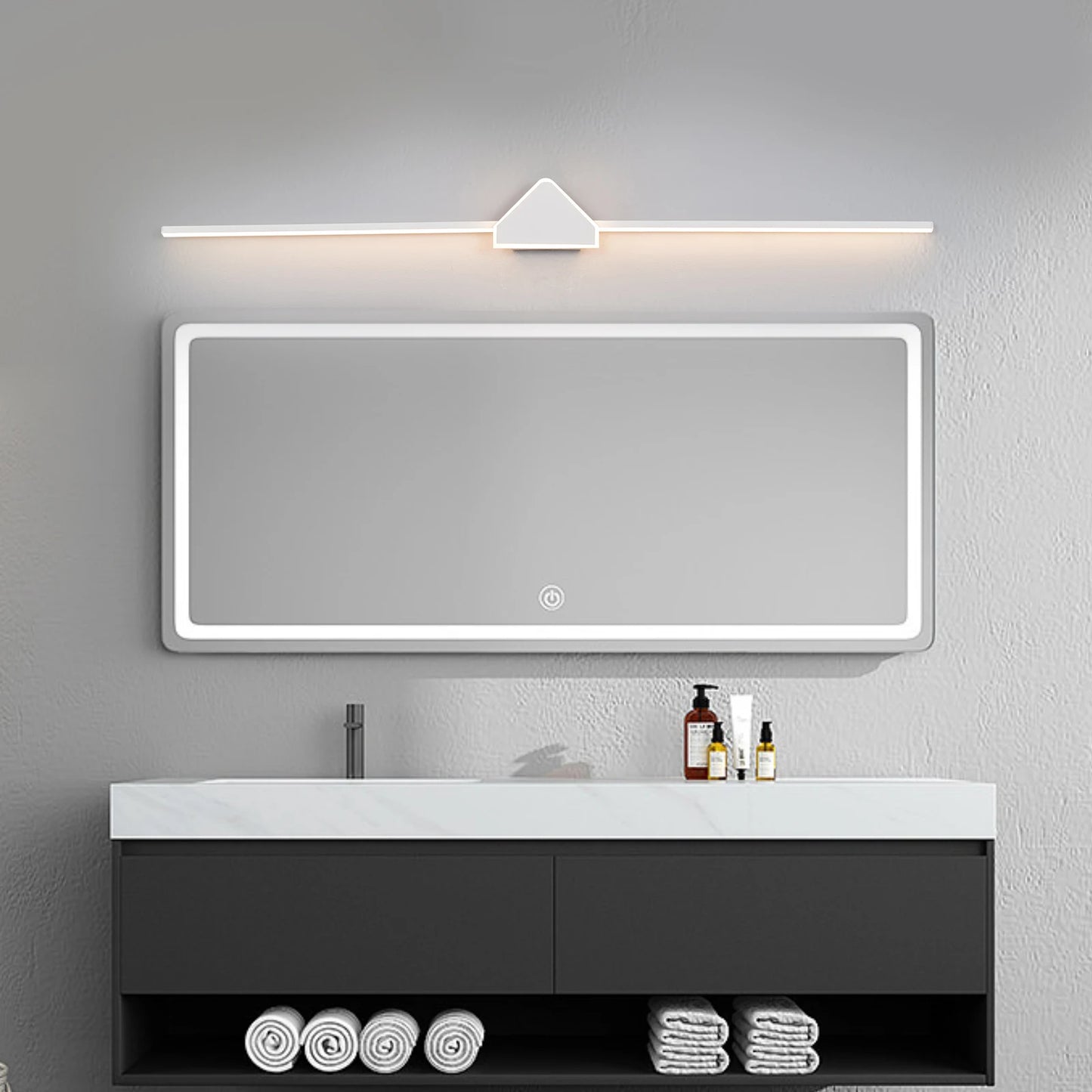 Modern Led Mirror Light For Home Bathroom Wall Lamps 19-27W Black White Wall Scone Lamp Indoor Mirror lamp Lighting Fixture