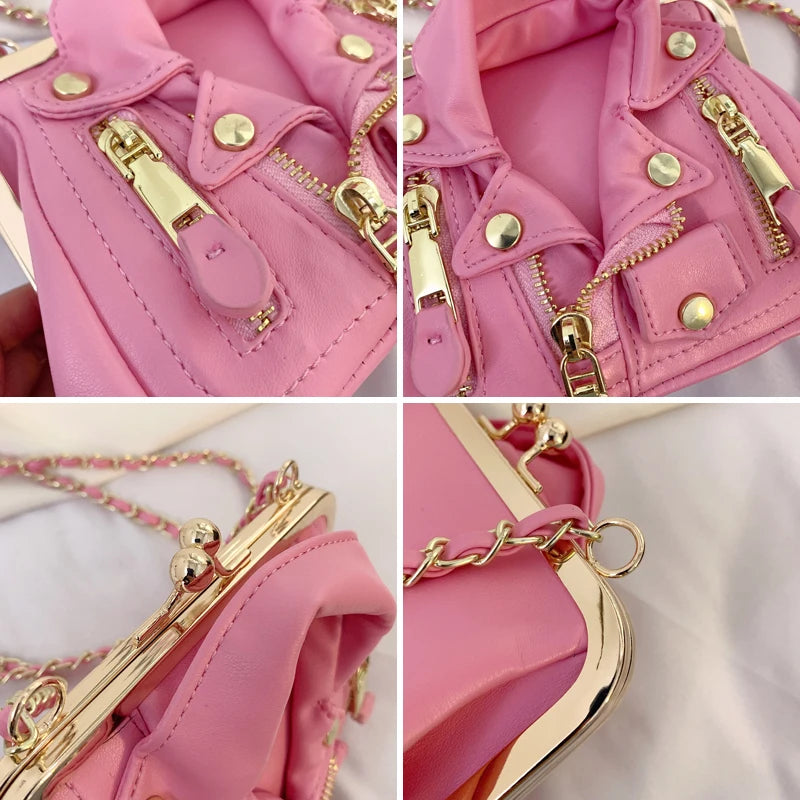 Cute Jacket Handbags for Women 2022 Designer Luxury Women's Bag Trend Clip Clutch Women Shoulder Bag Fashion Purse Crossbody Bag