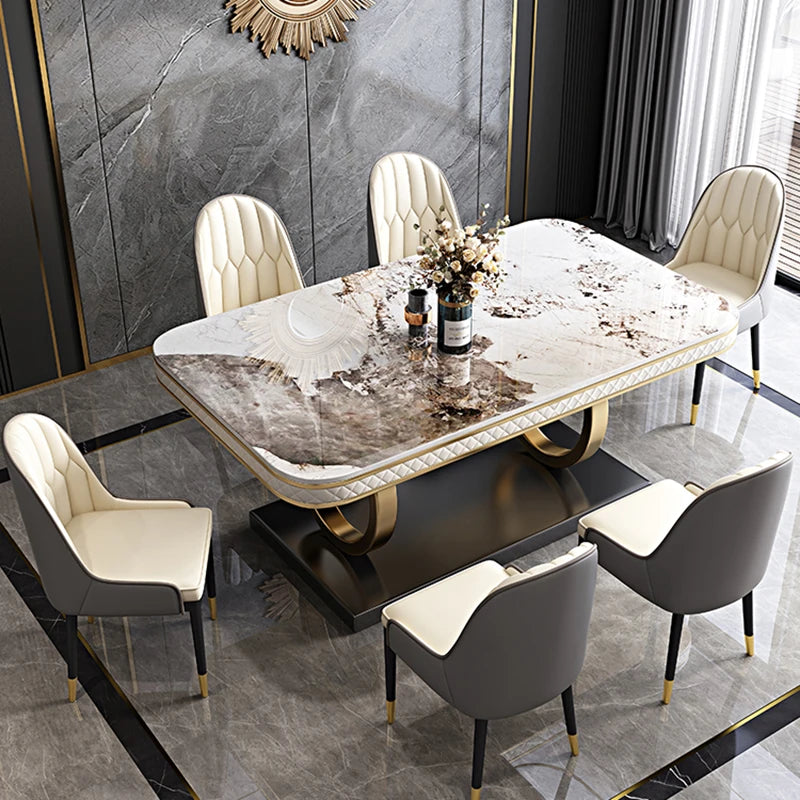 Designer Living Room Table Party Unique Floor Luxury Modern Dining Table Restaurant Kitchen Big Mesas De Comedor Home Furniture