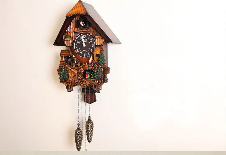 599 Creative fashion cuckoo clock wall clock ostrich children clock modern minimalist living room Korean clock