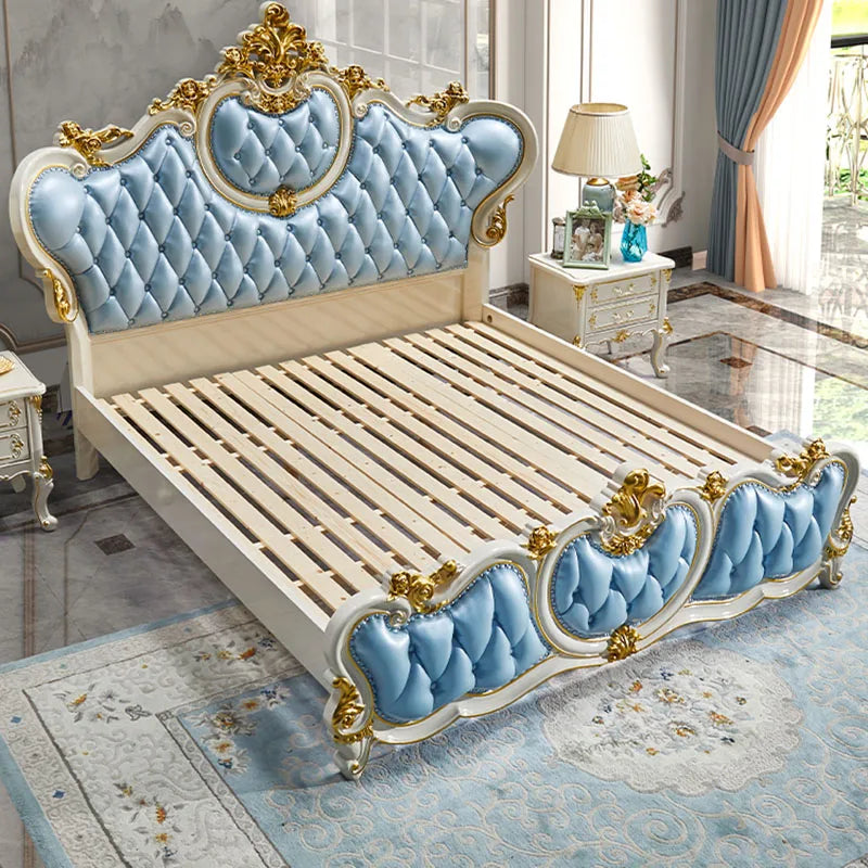 Waterproof Aesthetic Bed Twin Luxury Princess Headboards Bed Multifunctional Frame Cama De Lujo Para Dormitorio Home Furniture