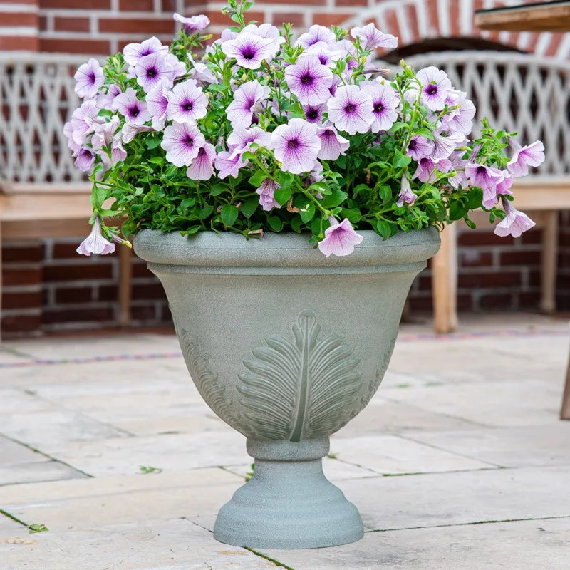 46cm Wide Large Size Retro Style Make Old Flower Pot Thickening Plastic Resin Courtyard Plant Flower Pot Balcony Courtyard Vases