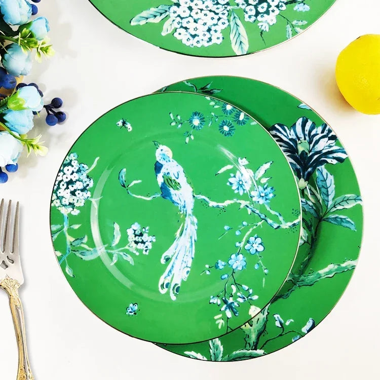 Cuiyu Phoenix Ceramic Nordic Creative Plate Vegetable Plate Household Fruit Western Food Plate Set