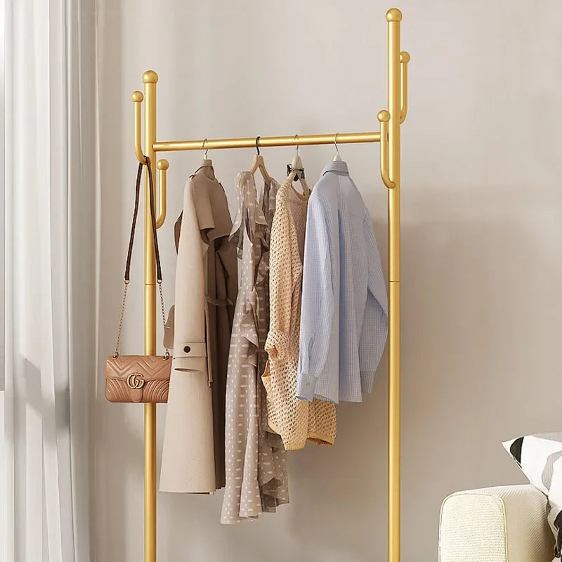 Gold Drying Clothes Rack Bathroom Hanger Luxury Bedroom Coat Racks Buffets Living Room Evening Dresses Porte Manteau Furniture