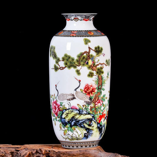 Jingdezhen Ceramic Vase Vintage Chinese Style Animal Vase Fine Smooth Surface Home Decoration Furnishing Articles