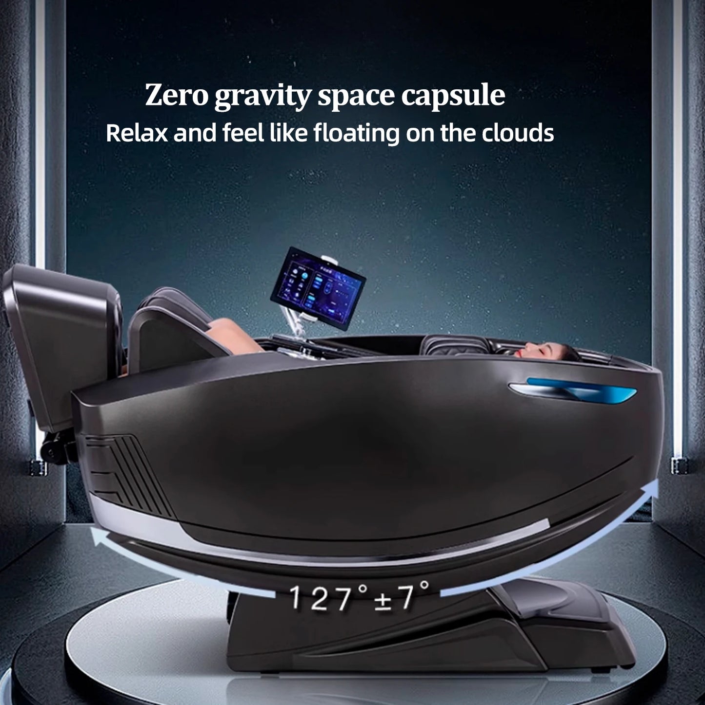 3 Year Warranty 4D Zero Gravity full body Airbag Luxury Massager Chair Home 3D 7 inch Screen Language