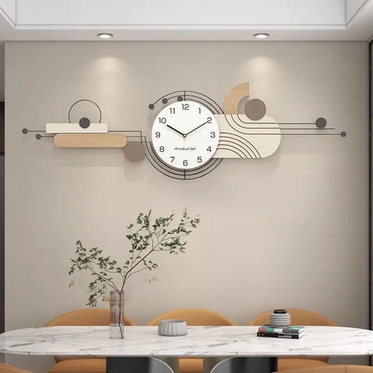 Modern Design Wall Clock Quiet Minimalist Iron Art Bedroom Wall Clock Living Room Acrylic Horloge Murale Home Decoration