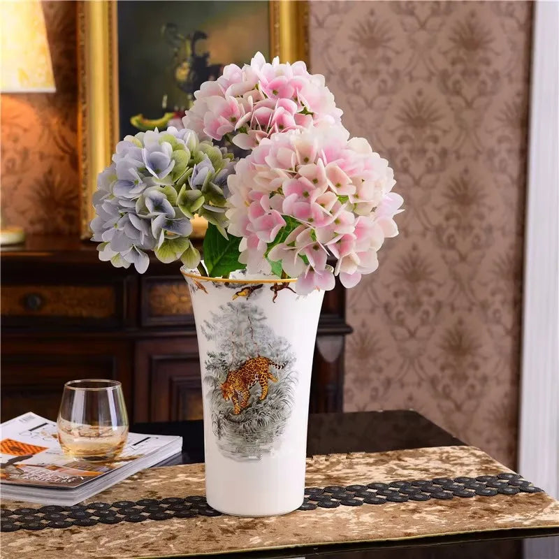 Ceramic Tabletop Vase Porcelain Bone China Flower Vessel Wedding Gifts Presents Box Packaging Home Ornament Decoration Luxury