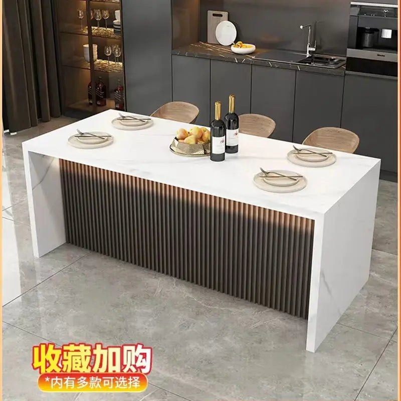 Light luxury island bar table integrated marble small kitchen household guide table multi-functional modern simple customization